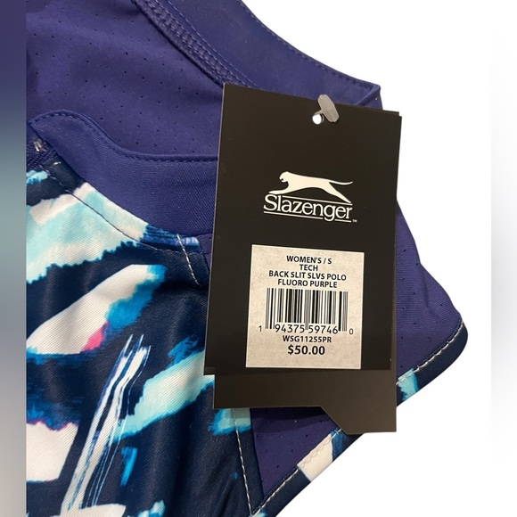 NWT Slazenger Hydro-Dri Black Slit Sleeveless Polo Sz S - Picture 5 of 7